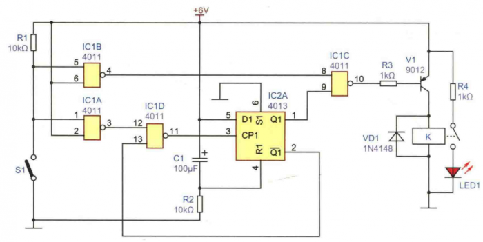 停電自鎖開(kāi)關(guān)電路