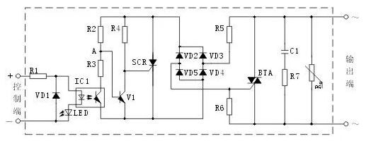 固態(tài)繼電器原理圖